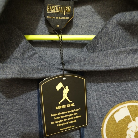 NWT Baseballism Women's Hoodie, dusty blue, size medium - Picture 4 of 6